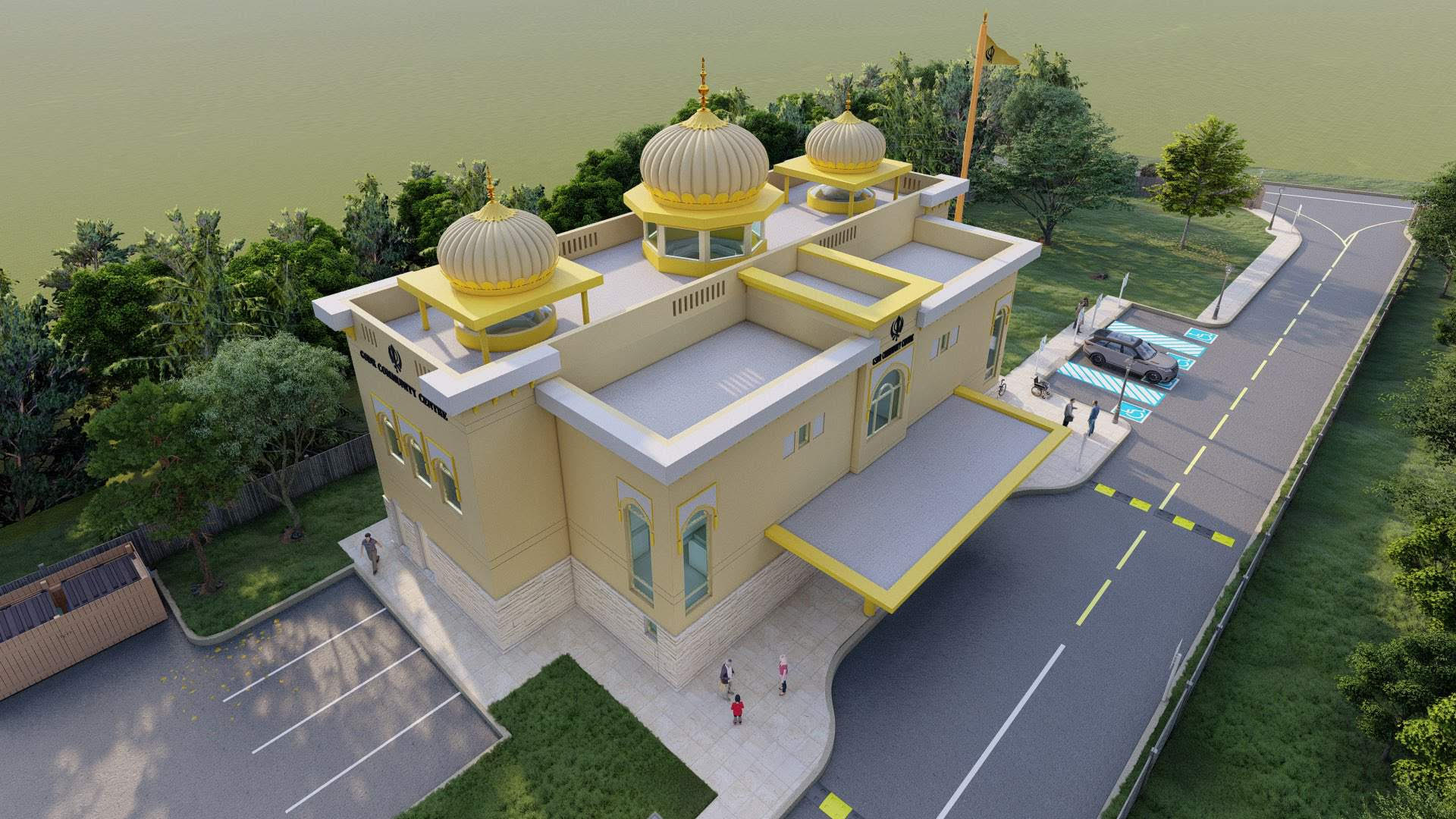 GSDR New Gurudwara Alternative Aerial View